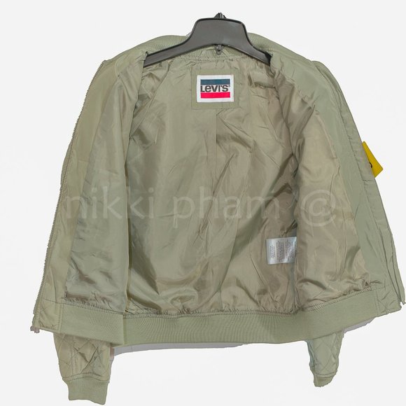 SIZE SMALL LEVI'S WOMEN Diamond Quilted Bomber Jacket - Picture 7 of 9